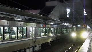 JR西日本 225系0番台 U1編成 草津線からの普通 京都行き  南草津駅  膳所駅  20190126