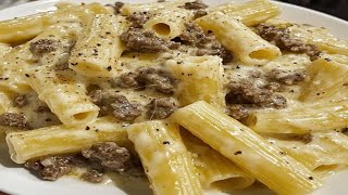 One Pot Creamy Ground Beef Pasta Recipe 🍝 | Cheesy Easy Dinner Idea with Garlic & Parsley