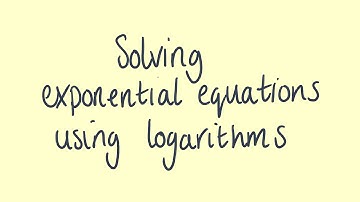 Solving exponential equations using logarithms | Year 10 Logarithms