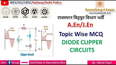 राजस्थान विद्युत विभाग भर्ती 2021||EC/EIC Preparation|Diode Clipper Circuits |MCQ|A.En/J.En