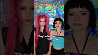 They're demons! | Mira & Zoey @nikkihatsunecosplay K-pop demon hunters #cosplay #shorts