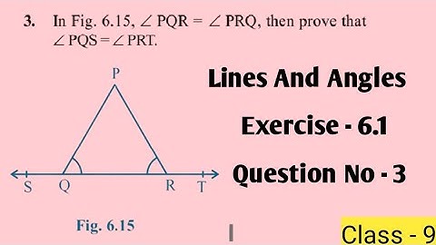Class 9 Maths| Chapter 6| Exercise 6.1 Q3 | Lines and Angles | NCERT