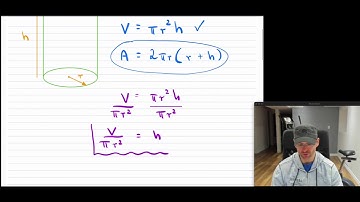 Grade 9 Math - Minimizing the Surface Area of a Cylinder