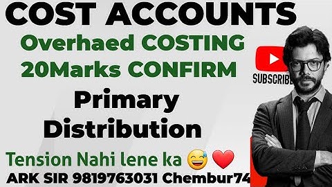 Overhead Costing |2025 Univerisity solution|20marks 🔥|| tybcom sem5|Cost Accounts|ARK sir