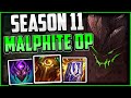 BEST TOP LANE CHAMPION FOR CLIMBING SOLO QUEUE! | Malphite Top Beginners Guide Season 11