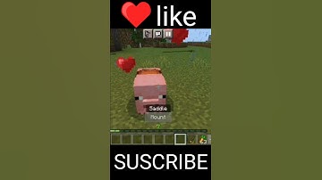 How to ride a pig #shorts #minecraft #subscribe