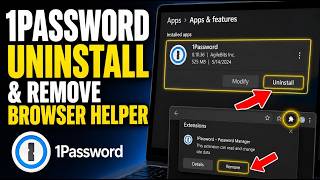 How to uninstall 1Password app and remove browser helper - Step By Step screenshot 4