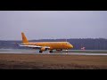 Посадка в Стригино (Embraer EMB-195SR VQ-BRX  19 ноября 2017 г. )