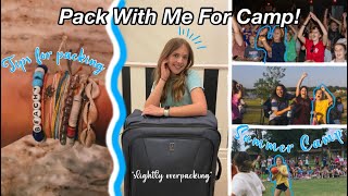 PACK WITH ME FOR CAMP | tips for packing + what to pack