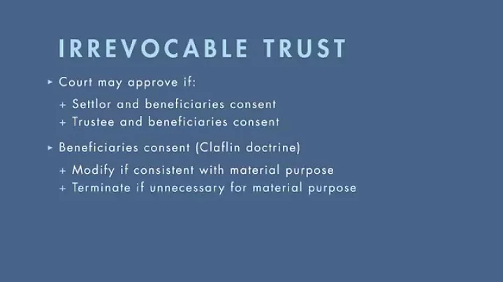 Wills, Trusts, and Estates Law tutorial: Modification and Termination of Trusts | quimbee.com