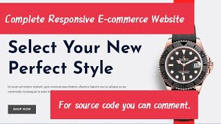 Complete Responsive  Ecommerce Website Using Html Css & JavaScript Update