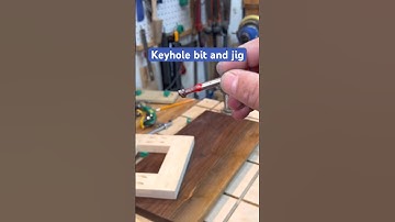 Keyhole bit and simple jig for hanging slots #woodworkingtool #woodworkingprojects #diytools