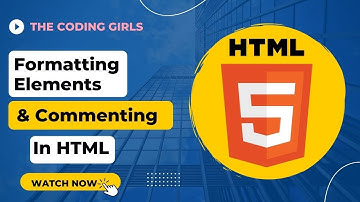 Formatting Elements and Commenting in HTML. (Part 3)
