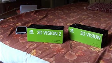 Unboxing Nvidia 3D vision 2 Glasses and comarision of v2 vs v1 in Full HD