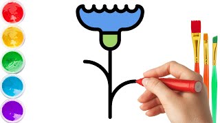 Bolalar uchun gul chizish / Drawing a flower for children / Рисование цветка для детей