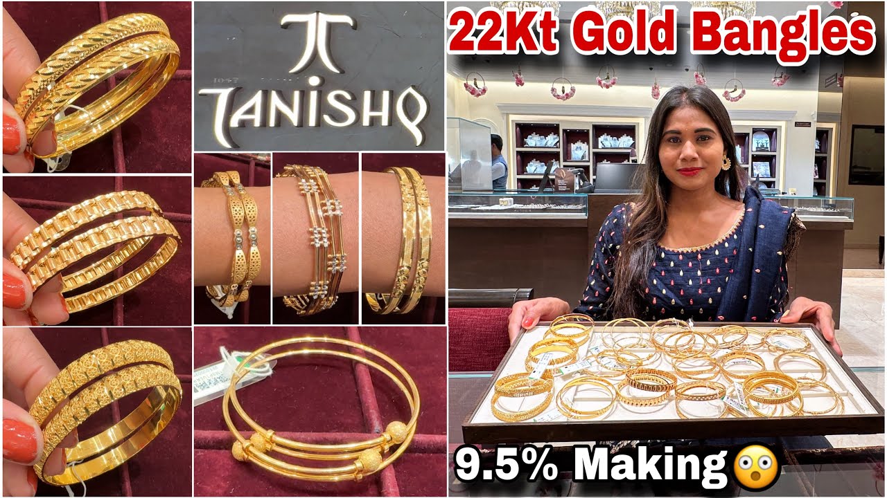 Tanishq Gold Bangles Designs 1349Gm Pair StartsTanishq Lightweight Gold BanglesTanishq Jewellery