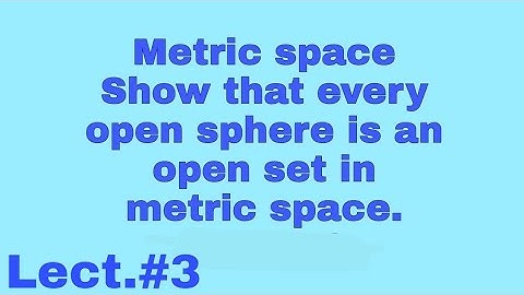 Show that an open sphere is an open set in Metric space