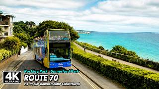 🇬🇧 England's South Coast by Bus | 2.5 Hours Through Poole, Bournemouth & Christchurch 4K HDR