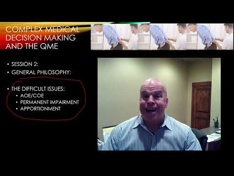 Complex Medical Decision Making (AOE/COE 2) Perry J. Carpenter DC QME, www.ezcontinuingeducation.org