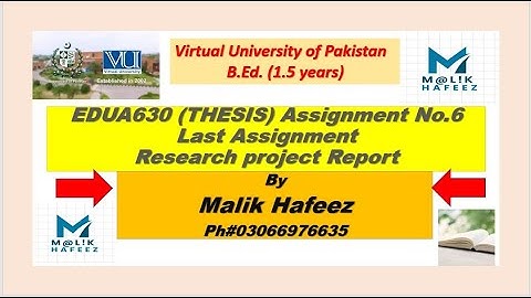 EDUA630  Assignment 6 solution with complete guidelines