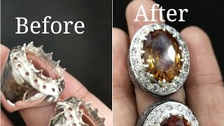 Classic Heavy Handmade Ring | Color Changer Stone