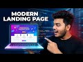 Modern Landing Page Design | Full Responsive Build with HTML CSS &amp; JS Code Sikho with AJ