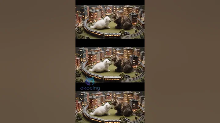 Watch the video about Persian & Maine Coon Kittens Explore a Mini City with Trains! 🐱🏙️🚂