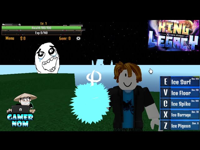 ROBLOX King Legacy Sea King Battle & Ice Fruit Showcase Hie Hie No Mi  Gameplay Walkthrough 