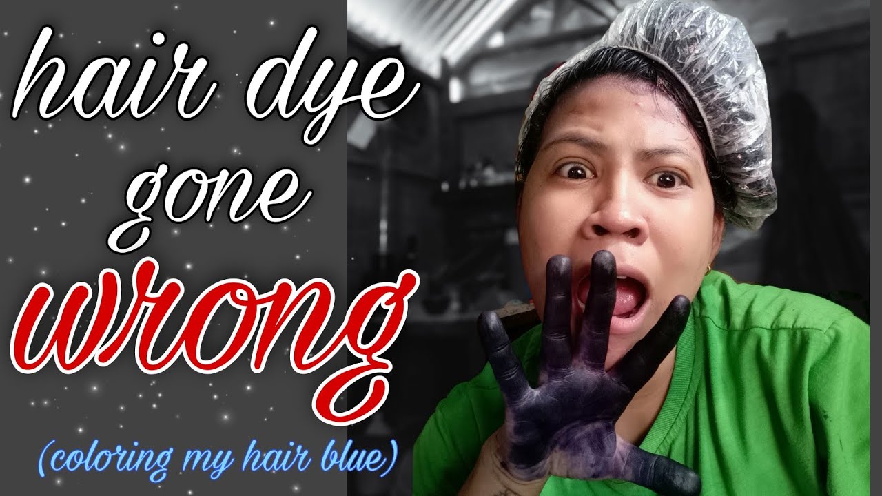 blue hair dye gone wrong