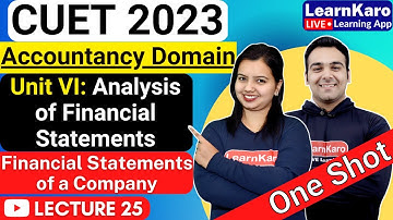 CUET 2023 | Domain Test | Accountancy | Financial Statements of a Company