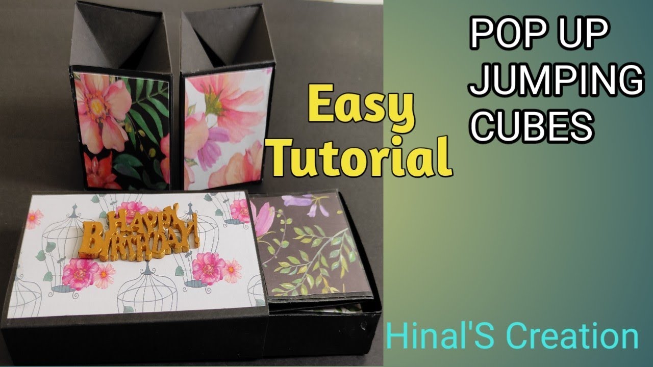 Pop up Cube Jumping Cube box Gift Idea DIY Greeting