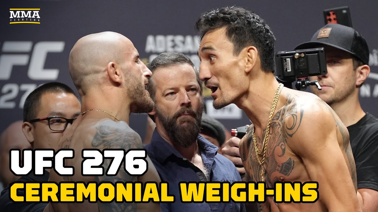 UFC 276 Ceremonial Weigh-Ins: Final Faceoffs | Adesanya vs. Cannonier | Volkanovski vs. Holloway – MMAFightingonSBN