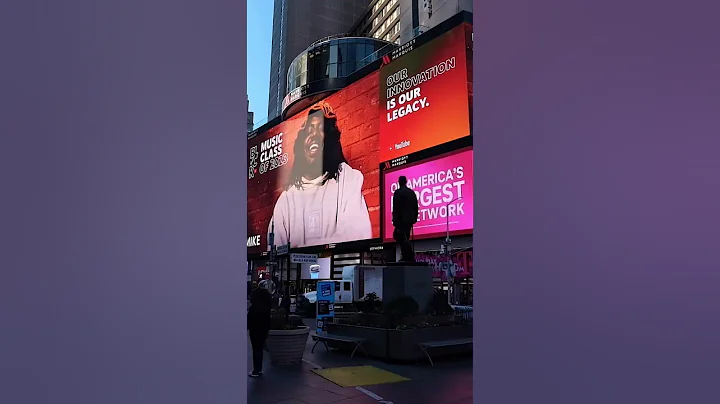 Thank you @YouTube Music for the billboard in Times Square #youtubemusic #singer #billboard