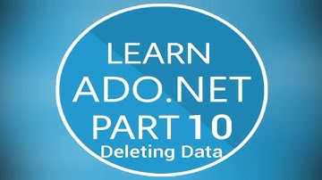 Learn #Ado.net Part 10 (Deleting Data) for #free only on #Soft #Tech #Online.