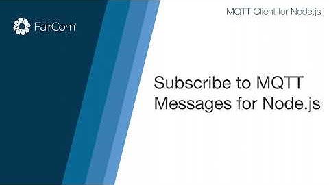 Subscribe to MQTT Messages for Node.js