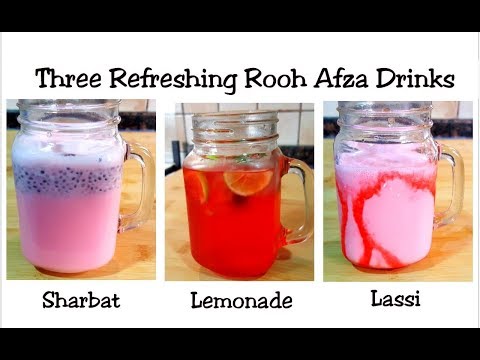 3-refreshing-rooh-afza-drinks---sharbat,-lemonade-&-lassi--perfect-coolants-for-summer--iftar-recipe