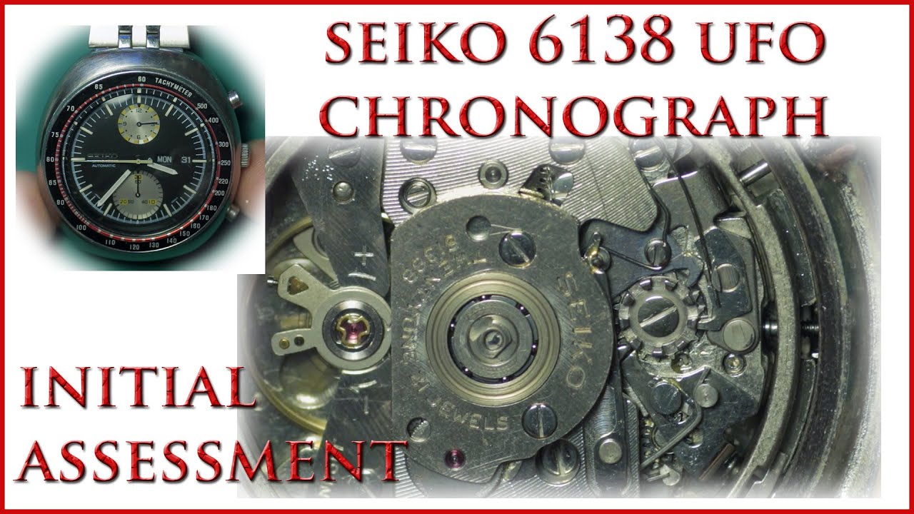 Seiko 6138 UFO Chronograph Assessment For Sticking Chrono - YouTube