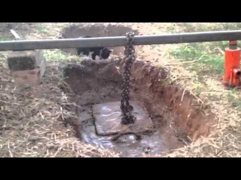 Remove filter from septic tank