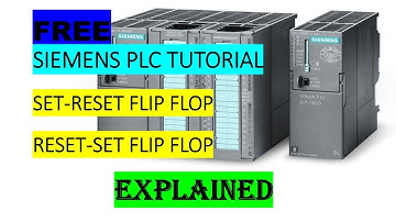 Free Siemens PLC tutorial. How set-reset and reset-set flip flop work. Step7 Simatic Manager
