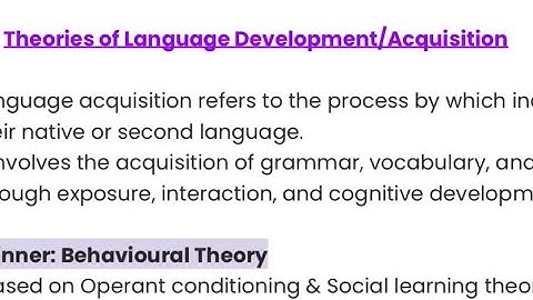 🗣️ Theories of Language Acquisition Fully Explained + 📄 Free Notes! | A-Level Psychology