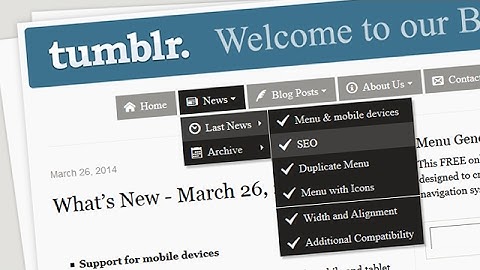 Adding Drop-Down Menu in Tumblr