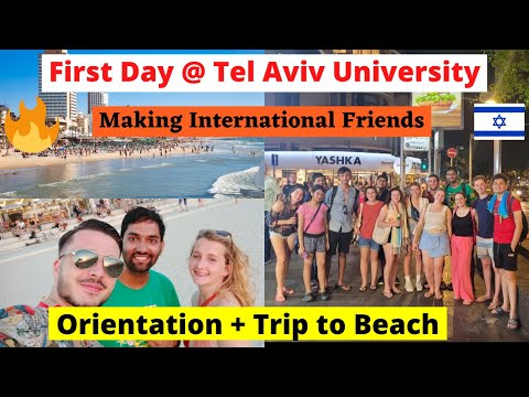 First Day at Tel Aviv University, Israel | Orientation + Gordon Beach Visit ✨???