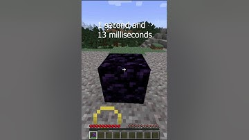 What is The Quickest You Can Mine Obsidian? (Minecraft Fact)