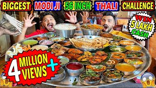 WIN 5 LAKH RUPEES CASH PRIZE | BIGGEST MODI JI 56-INCH THALI CHALLENGE | Delhi Tour (Ep-404)