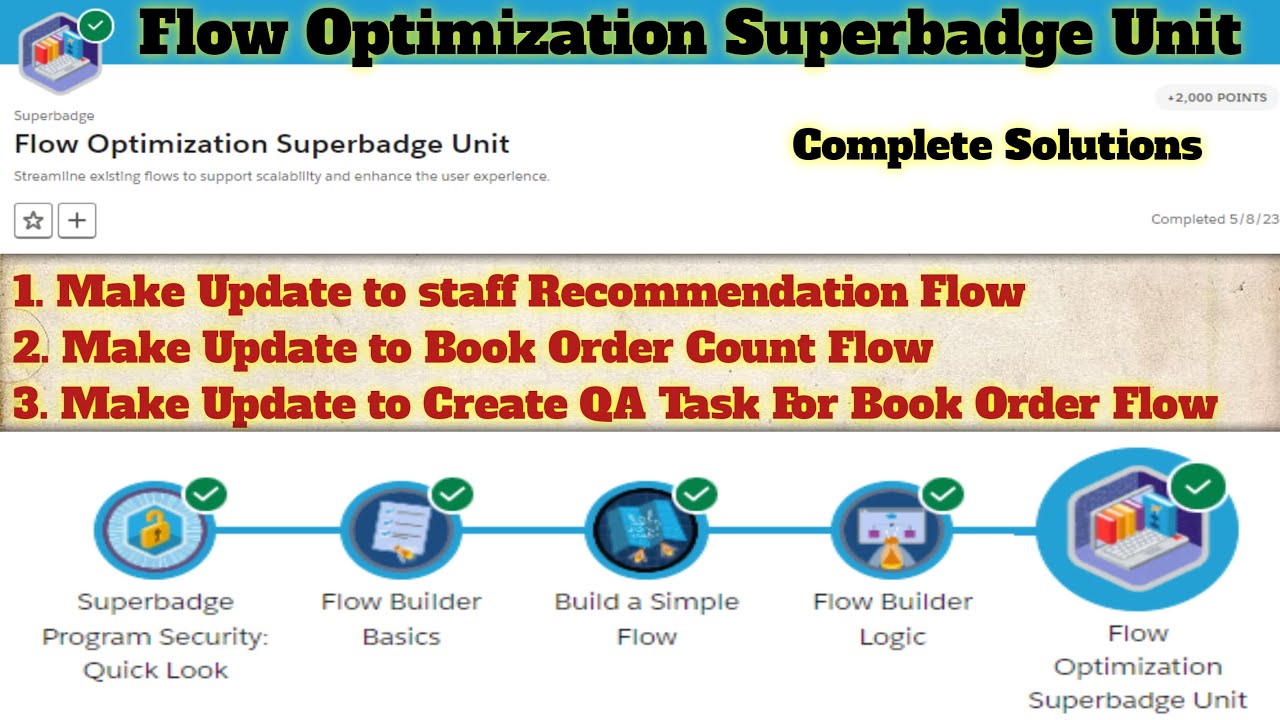 Flow Optimization Superbadge Unit || Salesforce Trailhead || Complete ...
