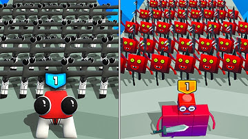 MAX LEVEL in MERGE ALPHABET 3D VS NUMBERBLOCK LORD RUN! #8