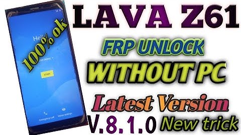lava z61 frp unlock and google account bypass without pc