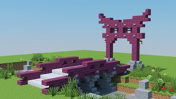 Minecraft: How To Build A Japanese Bridge Tutorial