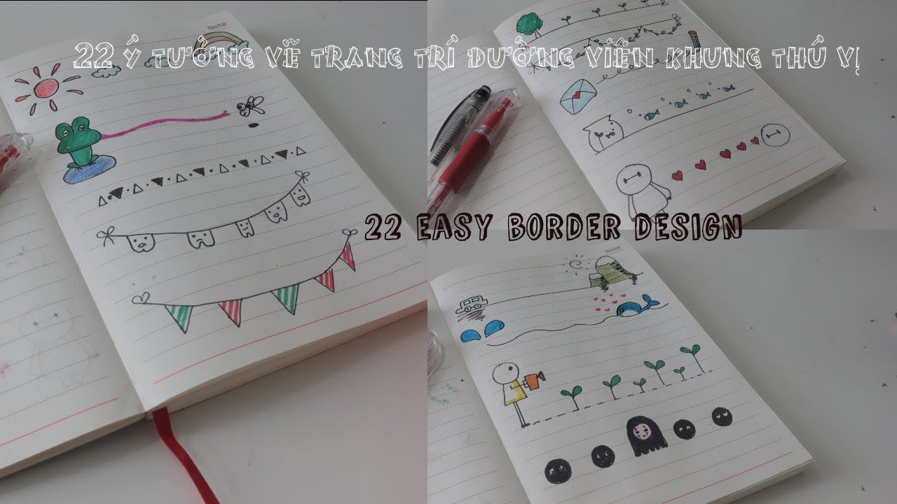 22 ý tưởng vẽ trang trí đường viền khung thú vị- 22 easy border ...