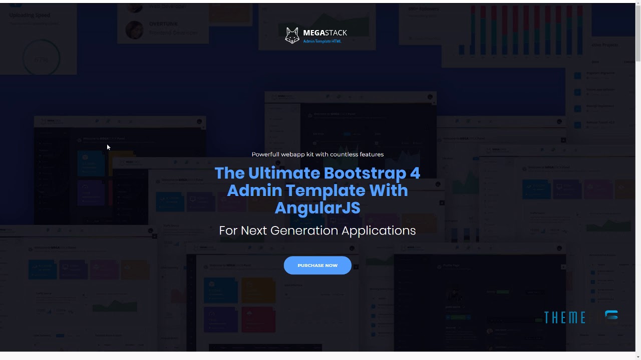 MegaStack - Bootstrap 4 and Angular JS Admin Dashboard Template and U